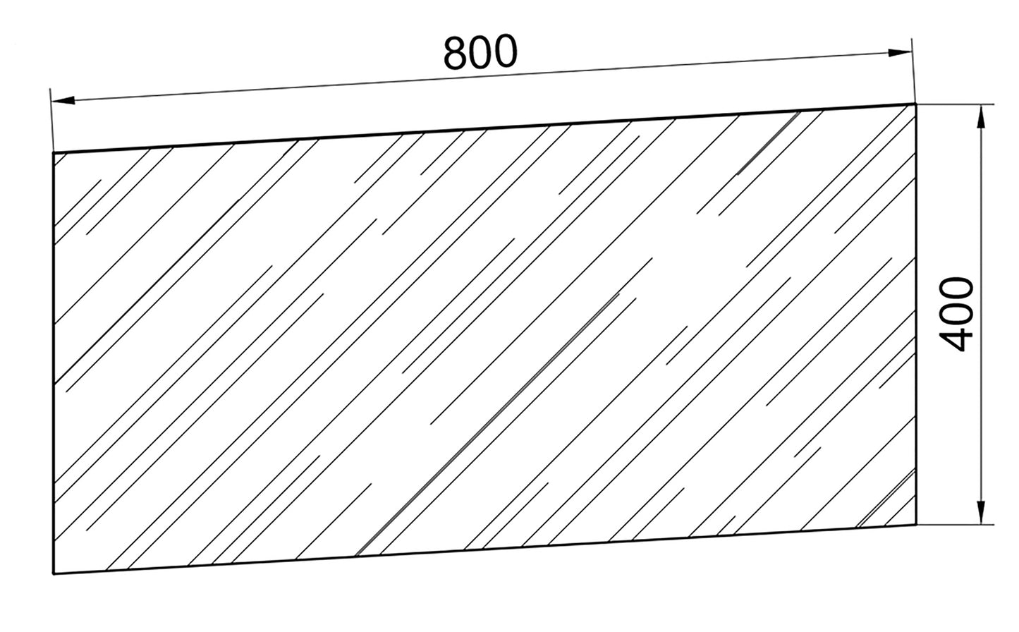 Fürdőszoba tükör LED világítással - 80x40